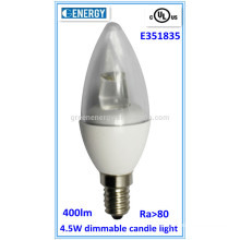 Élevé lumineux e12 a mené l&#39;ampoule de la bougie 4.5w smd 2835 / a mené l&#39;ampoule de bougie